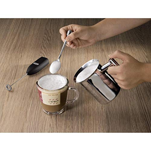 DeLonghi Magnifica S ECAM 22.110.B Kaffeevollautomat, schwarz + Xavax Milchkännchen aus Edelstahl 400 ml, silber – Bild 5