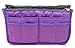 Superbpag Women Travel Insert Handbag Organizer Purse Organizer Tidy Bag Purple