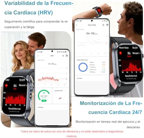 Relógio Inteligente Masculino com ECG/VCF: Relógio Inteligente HD de 2" com Assistente GPT