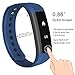 007plus Fitness Tracker, D115 Concise Style Point Touch Activity Tracker (Blue)