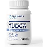 Puregen Labs TUDCA (Tauroursodeoxycholic Acid) 500mg per Serving, Bile Salts Liver Supplement | No Harmful Additives | Non-GMO | Gluten Free - 60 Vegetarian Capsules