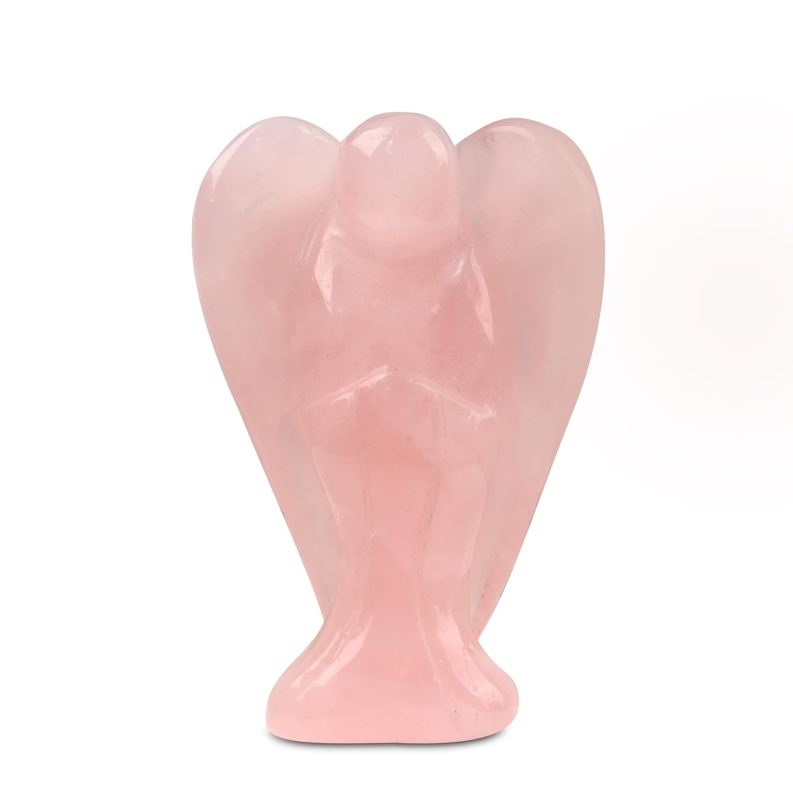 Photo 1 of AOGSLONA Rose Quartz Angel Crystals Healing Stones Spiritual Healing and Protection Guardian Statue Pocket Gemstone Decor Polished Peace Angel Figurine Meditation Love Gift for Women Men