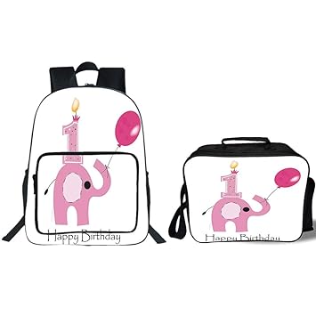 Amazon Com 19 School Backpack Lunch Bag Bundle 1st Birthday