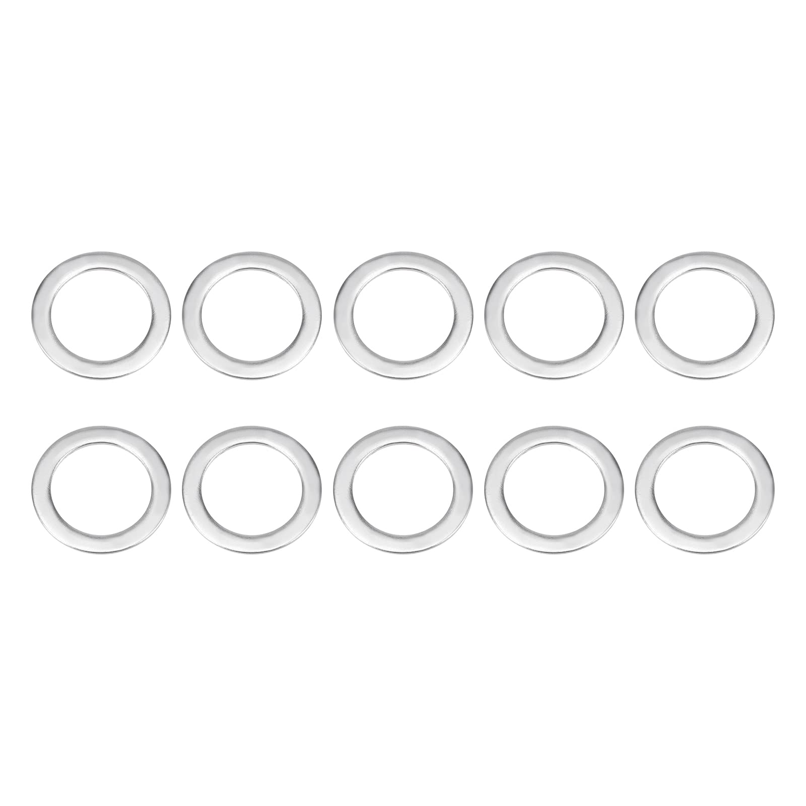 DTGN 16.5mmx22mmx0.8mm(IDxODxT) 304 Stainless Steel Flat Washers - 25Pack - Good for Industrial Machinery - Flat Ring Gaskets - Silver Tone โ image 1