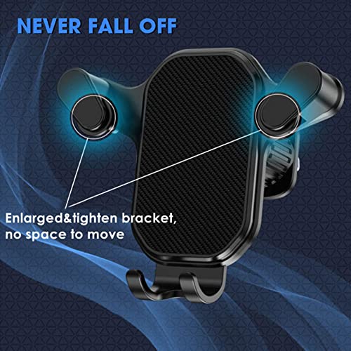 HULPPRE Car Phone Holder Mount for Transversal/Vertical Vent, [Upgraded Never Fall Metal Clip] Handsfree Cell Phone Holder for Car,Compatible With All Phones