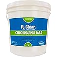 Rx Clear 1" Inch Stabilized Chlorine Tablets | 5 Lbs | Use Tabs as Bactericide, Algaecide, & Disinfectant in Swimming Pools | Long Lasting, Slow Dissolving, & UV Protected