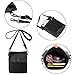 UTO Women Backpack Purse PU Washed Leather Ladies Rucksack Detachable Crossbody Shoulder Bag Black