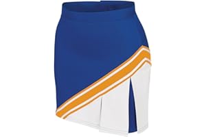 chassé Cheerleading Uniform Skirt for Girls - Blaze Boost, Fitted Asymmetrical Pleat Cheerleader Outfit