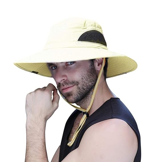 Sombrero Hombre Verano Pescar Excursionismo Pescador de ala Ancha