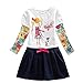 VIKITA Little Girls Dresses White Winter Clothes Long Sleeve Outfits for Little Kids 5-6 Years LH5926, 6T