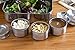 LunchBots Tiny Dips Condiment Containers - Set of 3 - Perfect Portion Cups - Spill Proof Lunch Box Sauce Container with Lid - Food Grade Stainless Steel - 1.5oz - Dishwasher Safe - Stainless Lids