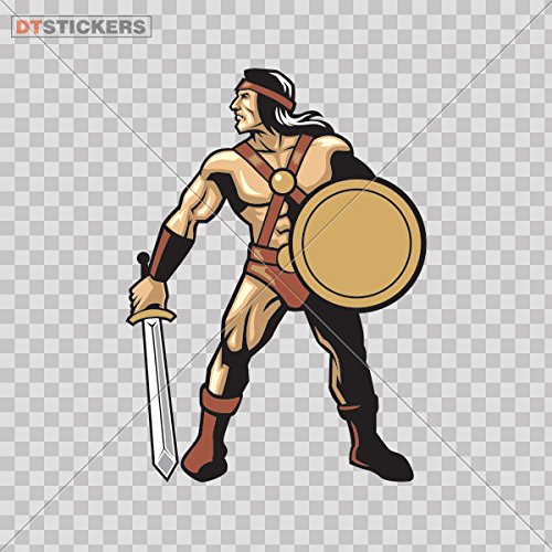 Vinyl Stickers Decal Warrior Conan The Barbarian Style For Helmet waterproof helmet infantry armed toughness (24 X 17,4 Inches) Fully Waterproof Printed vinyl sticker