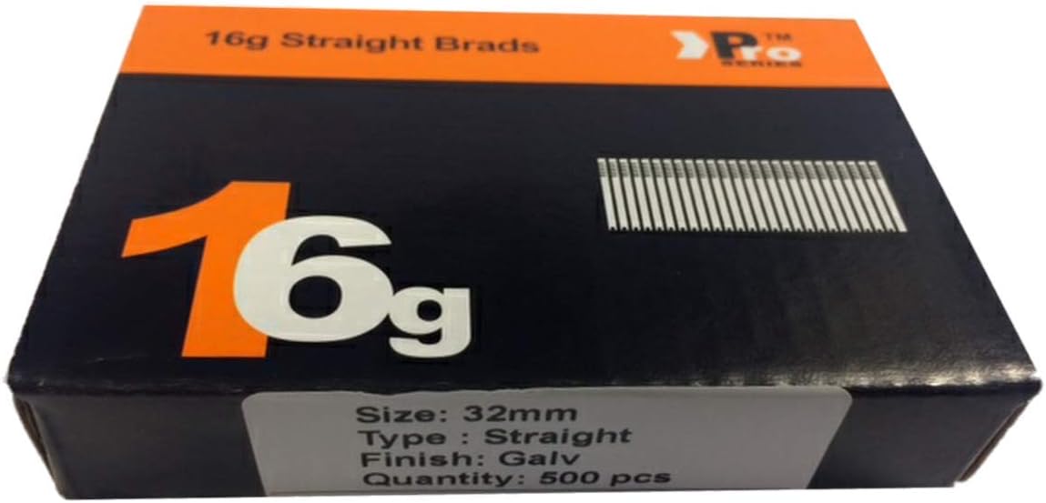 32mm+38mm+45mm+50mm+64mm 16g Straight Nails 2500 Nails for 16 Gauge Air Nailers - Image 3