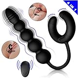 Vibrator Couple Sex Toy Clitoris Nipple Vagina Penis Stimulator Vibrating Prostate Massager Penis Ring Remote Control Rechargeable 10 Vibration Modes Dildo Vibrator for Men, Women and Couples