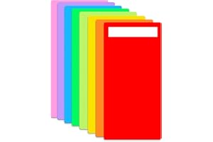 Gersoniel Library Shelf Dividers Book Shelf Dividers Comic Book Dividers with 20 Pieces Repositionable Stickers 6 x 12 Inch Colorful Plastic Library Shelf Dividers for Home School Library(16 Packs)