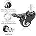 COOCHEER Black 1-1/2inch 360 Degree Stem Caster Wheel with Brake for Shopping carts, Hand Trolley, Tools, Movable Furniture Pack of 4