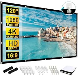 Frocopo 120 inch Projector Screen, 16:9 Foldable