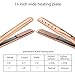 NITION 1 1⁄4 inch Flat Iron For Wet & Dry Hair Nano Silver Argan Oil Ceramic Tourmaline Hair Straightener LCD 265°F-450°F Digital Pro Hair Straightening Iron,MCH 10s Fast Heating-up,Champagne Gold