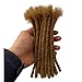 YONNA Human Hair Microlocks Sisterlocks Dreadlocks Extensions 20Locs Full Handmade (Width 0.4cm) 10inch Honey Blonde #27