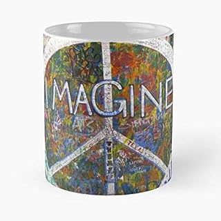 GrimDC Lennon Czechoslovakia Prague Peace Imagine John Douglas Johndouglas Meilleur Cadeau Tasse à café 11 oz - Les Beatles, Paul McCartney, John Lennon, RIngo Starr, George Harrison