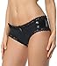 Sofishie Sexy PVC Open Crotch V-Back Panty - Black - XL