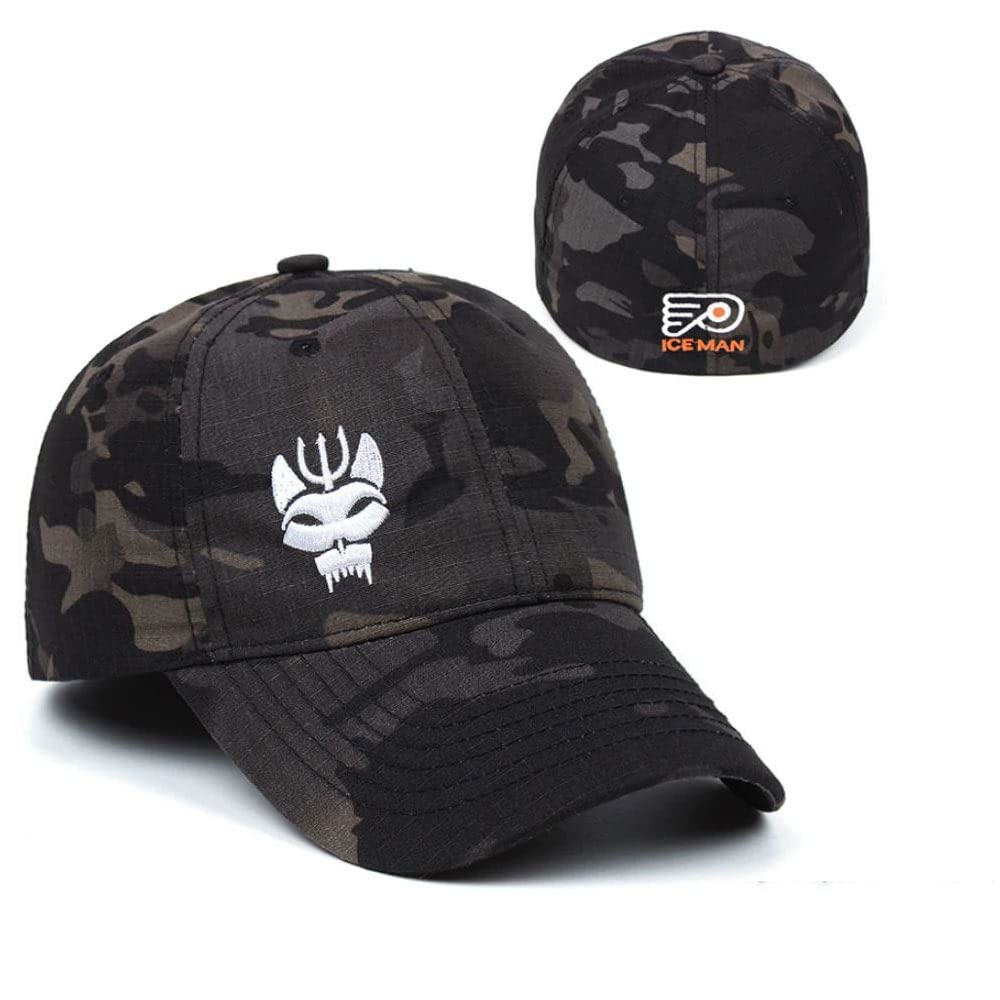 American Black Camouflage US Navy Seal Team Six Baseball Cap Flexible Fit Tactical Seals Trident Airsoft Hat