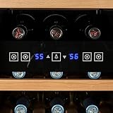 Koldfront TWR187ESS 18 Bottle Free Standing Dual Zone Wine Cooler, Black and Stainless Steel
