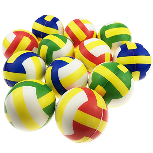 Akusety Mini Sports Stress Balls Volleyballs Fun, 12-Pack Foam Ball 2.5 ...