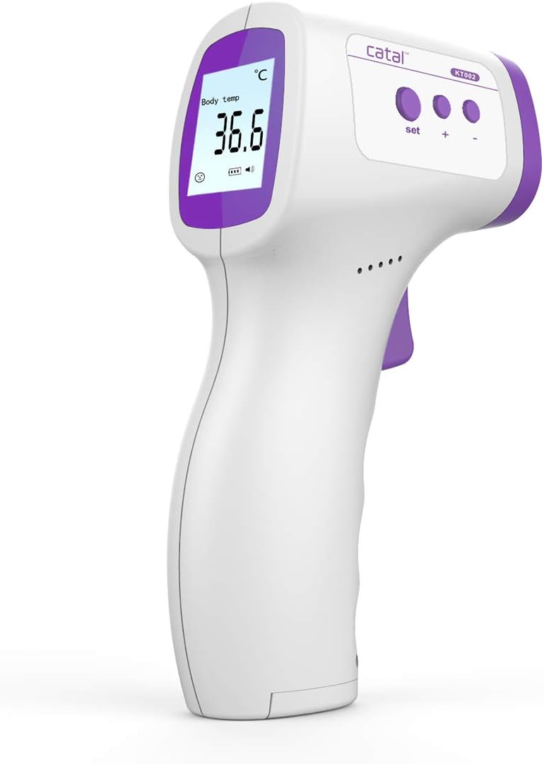 Catal IR Non Contact Infrared Body Thermometer Heat Gun CE Fast Measurement of Temperature Gun Readings with LCD Display Handheld Thermometer Temperature Meter Non-Contact Forehead Measuring