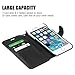 iPhone 6s Plus / 6 Plus Case, TUCCH Leather Wallet Phone Case [Card Slot] [Flip] [Wallet] [Stand] [Wrist Strap] Carry-All Case for Apple iPhone 6 Plus / 6s Plus (5.5 Inch), Black