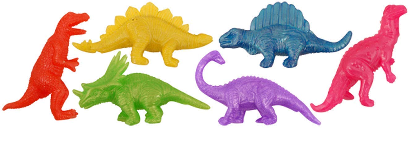 Assorted Colour Neon Stretchy Dinosaur - PACK OF 24 - PBF067