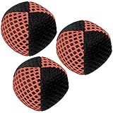 speevers Xballs Juggling Balls Professional Set of 3 Fresh Design - 10 Beautiful Colors Available - 2 Layers of Net Carry Case - Choice of The World Champions (Black - Orange, 110g)