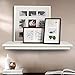 AHDECOR White Floating Shelves Wall Mounted, Deeper Wall Storage Shelf for Home Décor, Super Sturdy, Easy to Install, 24” Wide, 7.75” Deep