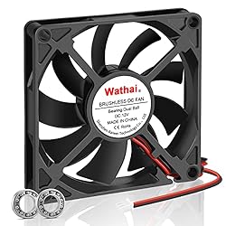 Wathai 80mm x 15mm 12V DC Coolng Fan 2 Pin Dual