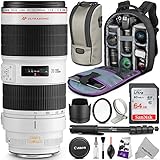 Canon EF 70-200mm f/2.8L is II USM Telephoto Zoom Lens w/Advanced Photo and Travel Bundle - Includes: Altura Photo Backpack, Monopod, UV Protector, SanDisk 64GB C10 SD Card