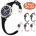 Gear S3 Bands, Silicone Watch Bands Women Extremely Narrow Rubber Watch Strap Quick Release Replacement Wristband Metal Clasp Samsung Gear s3 Frontier/s3 Classic Smart Watch (5 Pack, 22mm)