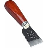 DUJISO Leather Working Knife with Wooden Handle - DIY Leathercraft Cutting