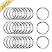20 PCS Binder Rings, AK1980 1 Inch Loose Leaf Book Rings, Nickel Plated Steel Binder Rings, Keychain Key Rings, Metal Book Rings, Silver for Office, School, Home