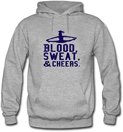 WANGH Men's Blood Sweat and Cheers Long Sleeve Hoodie