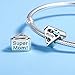 Super Mom 925 Sterling Silver Bead Fits Pandora Charm Bracelet