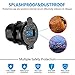 CHGeek Dual USB Charger Socket Power Outlet Waterproof Marine 2.1A & 2.1A (4.2A) with Voltmeter LED Digital Display for 12V/24V Car RV Boat Motorcycle Mobile (2.1A&2.1A)