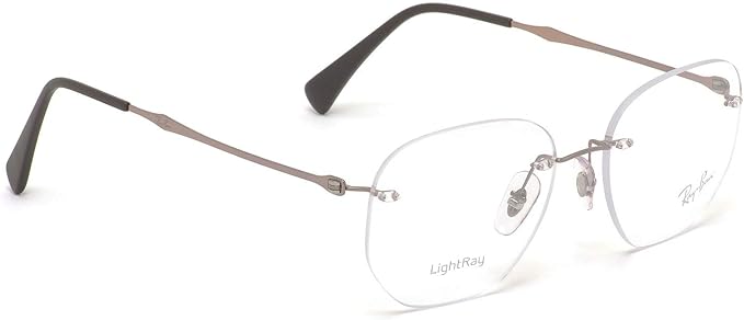 Amazon Ray Ban国内正規品販売認定店 Rx8754 1131 52サイズ Ray Ban レイバン メガネフレーム Ray Ban Lightray ツーポイントフレーム リムレスフレーム 縁なしフレーム ウェリントン メンズ レディース ファッション眼鏡 通販