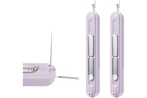 2pcs 2 in 1 Needle Threader Seam Ripper, Threading and Thread Stitch Remover Tools Stretchable Seam Rippers for Sewing Needle