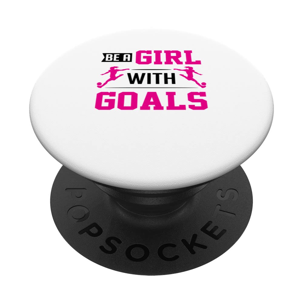 Girls Kicking Soccer Balls Girl With Goals Cool Teen PopSockets Swappable PopGrip