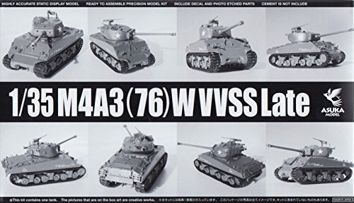 ASU35043 1:35 Asuka M4A3(76)W VVSS Late Sherman [MODEL BUILDING KIT]
