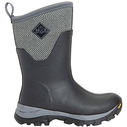 Women's Arctic Ice Mid Boot + Vibram Arctic Grip A.T., Black, Size 7(M)