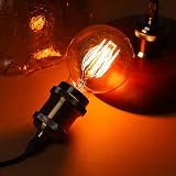 EYLM Vintage Edison Light Bulbs 4 Pack 40W E27 220V Dimmable G80 Retro Filament view 6