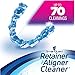 SmartGuard Retainer Aligner Cleaner 70 DAY PACK: Invisalign Cleanser for Brite OAP Clear Correct Removable Orthodontic Braces & Dental tooth for plastic Oral Appliances & Teeth Whitener Trays