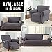 Home Fashion Designs Solid Twill Sofa Slipcover. One Piece Stretch Couch Cover. Strapless Arm Sofa Cover for Living Room. Brenna Collection Slipcover. (Sofa, Charcoal - Solid)