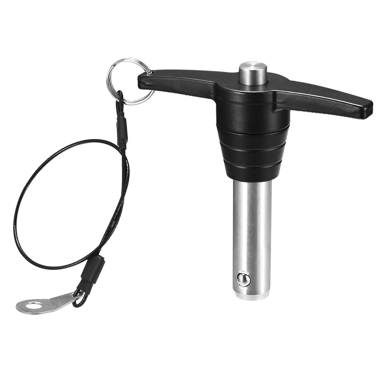 DTGN 16mmx40mm(DxL) T Handle Quick Release Pin - Good for Quickly Connecting and Hooking Up Components - 304 Stainless Steel Ball Locking Pin with Push Button - Black/Silver